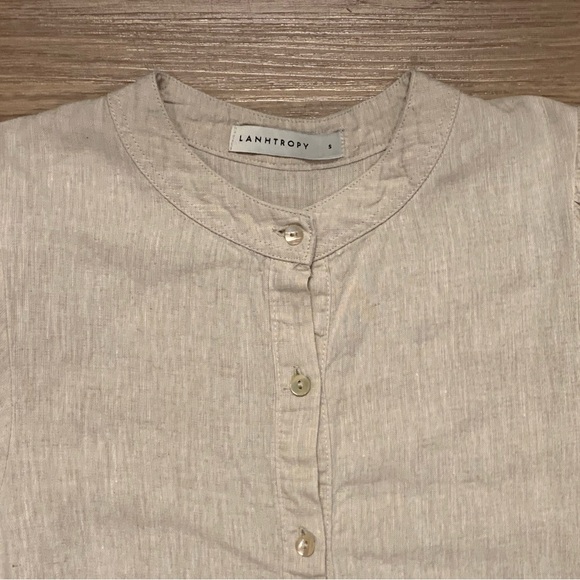 Lanhtropy Bubble Linen Midi Dress in Natural Size S - Picture 11 of 14